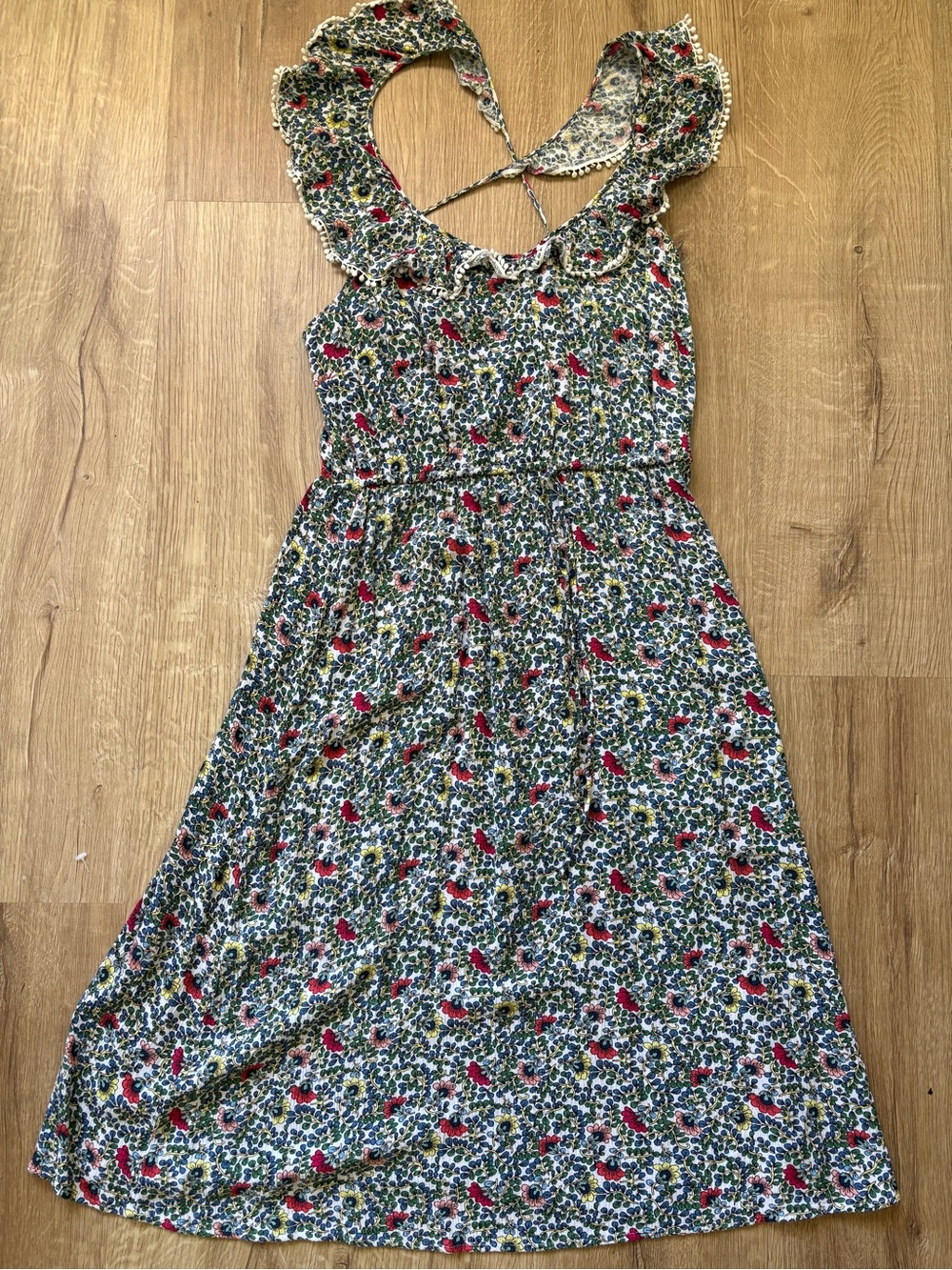 LOFT Beach Multi-Color Floral Print Summer Dress/coverup